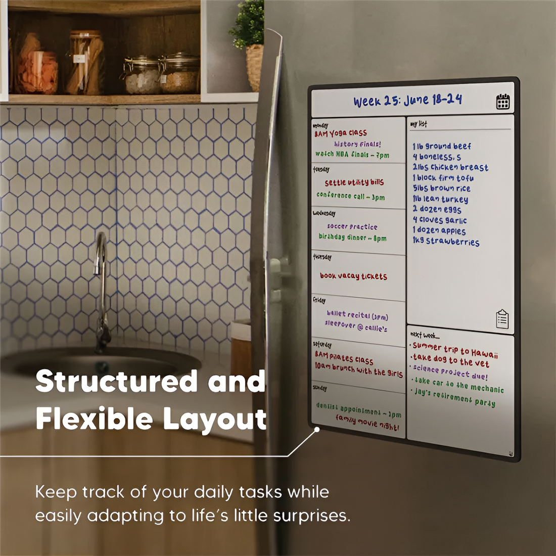 Magnetic Whiteboard Planner – Organize Your Week Efficiently